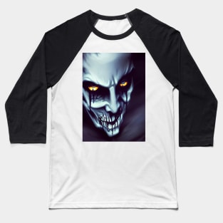 EVIL LAUGHING YELLOW EYED HALLOWEEN VAMPIRE Baseball T-Shirt